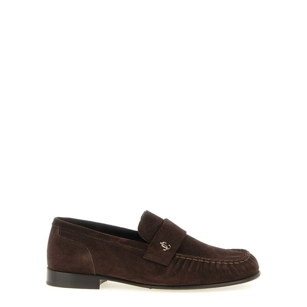 Jimmy Choo Brown Leather Slip-On Women's Loafers